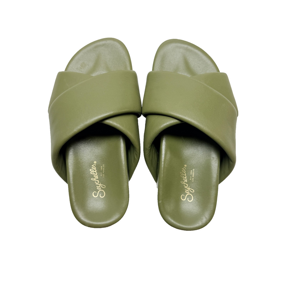 Seychelles Heartfelt Olive Slip on Shoes Size 6